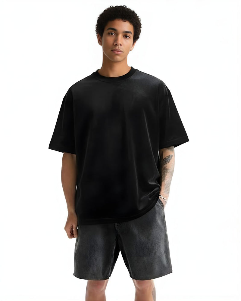 Midnight Drip Velvet Oversized Tee