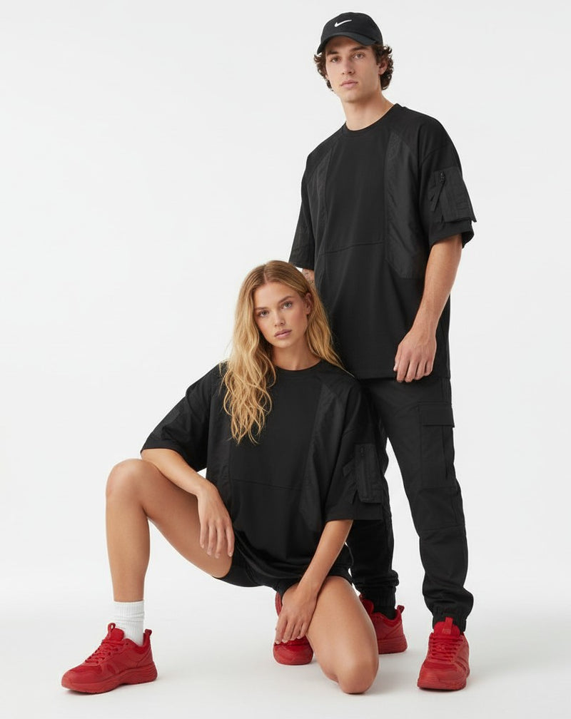 Black and Grey sleeve T-Shirt