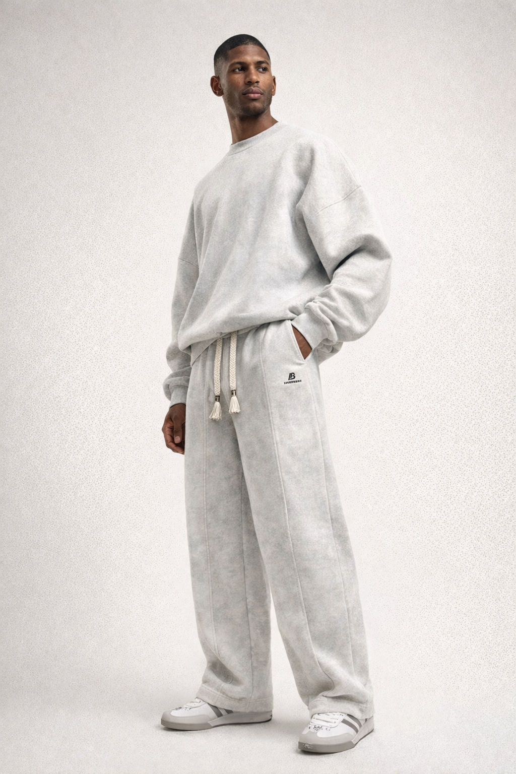 White and grey Joggers
