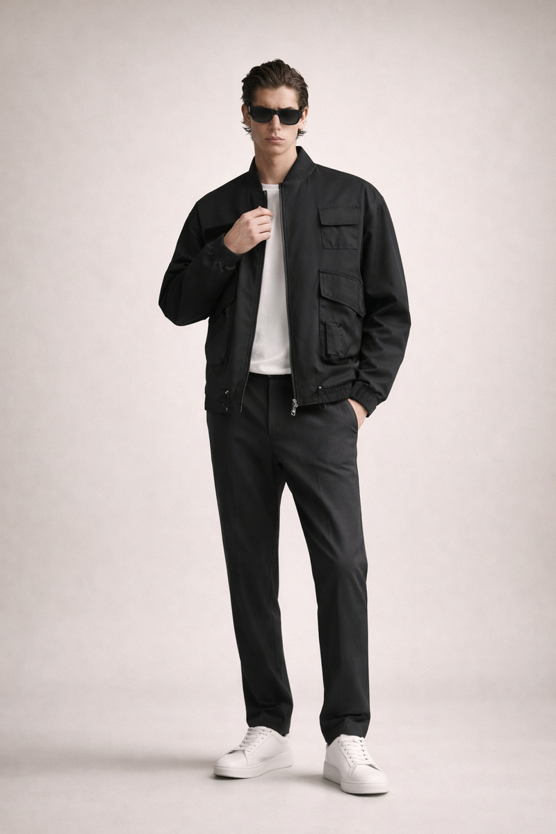 Zipper black jacket