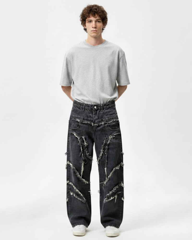 Distressed Grey Jean