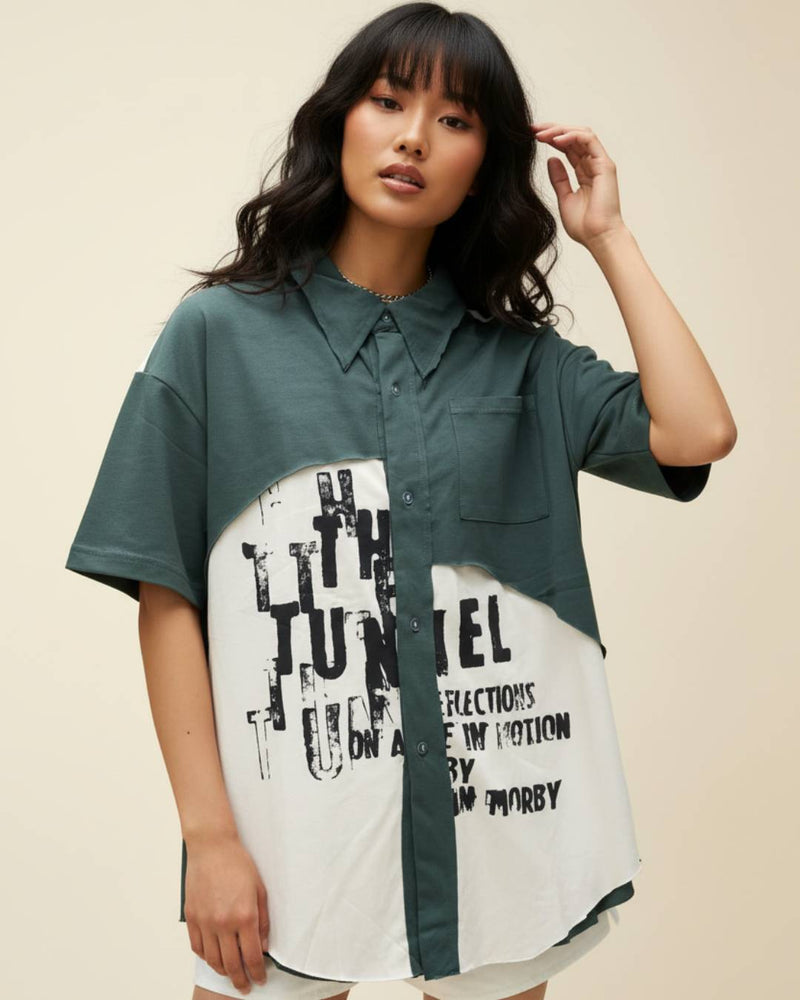 Green Beige Shirt