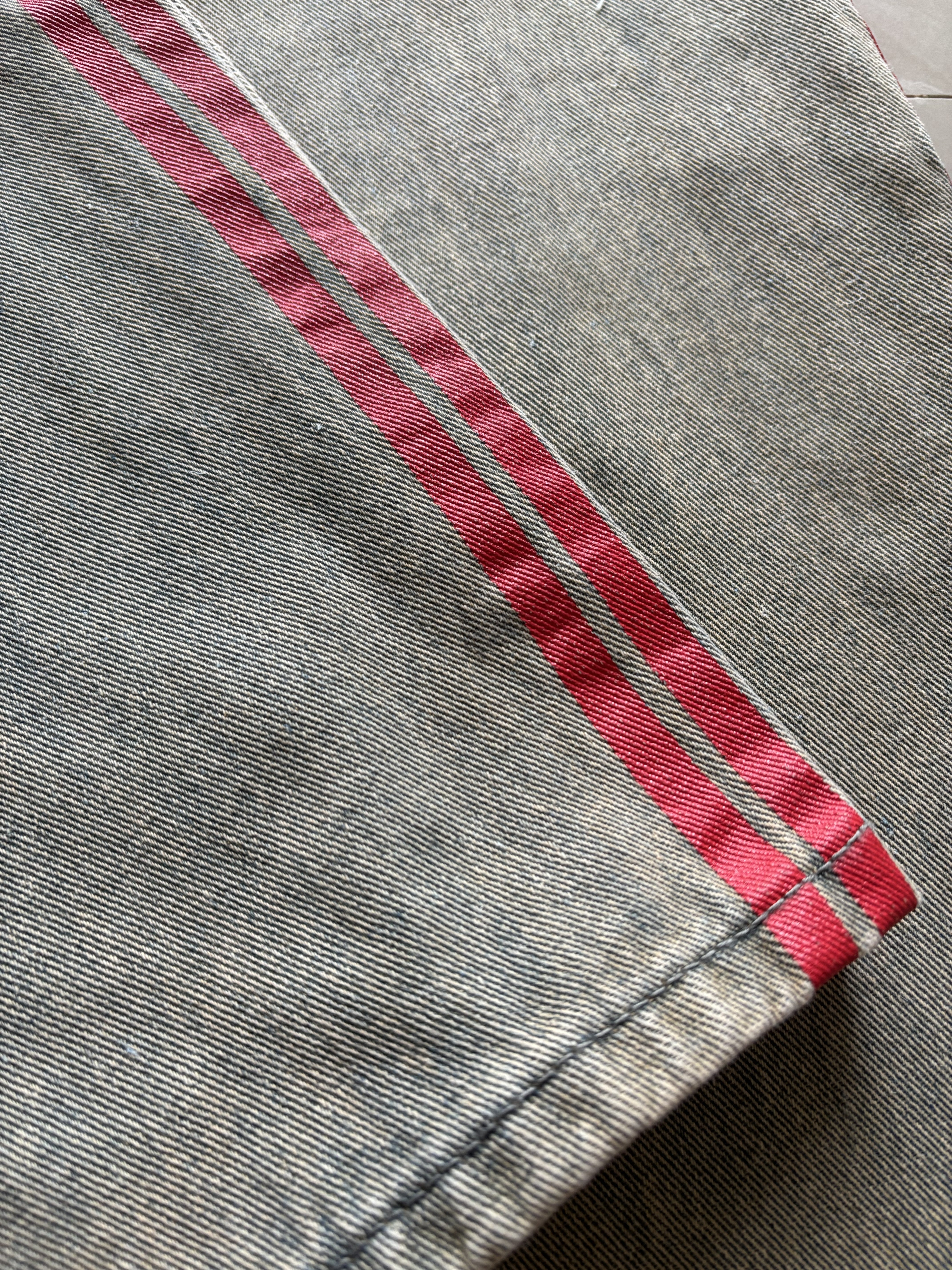 Wide Leg Red Striped Jean