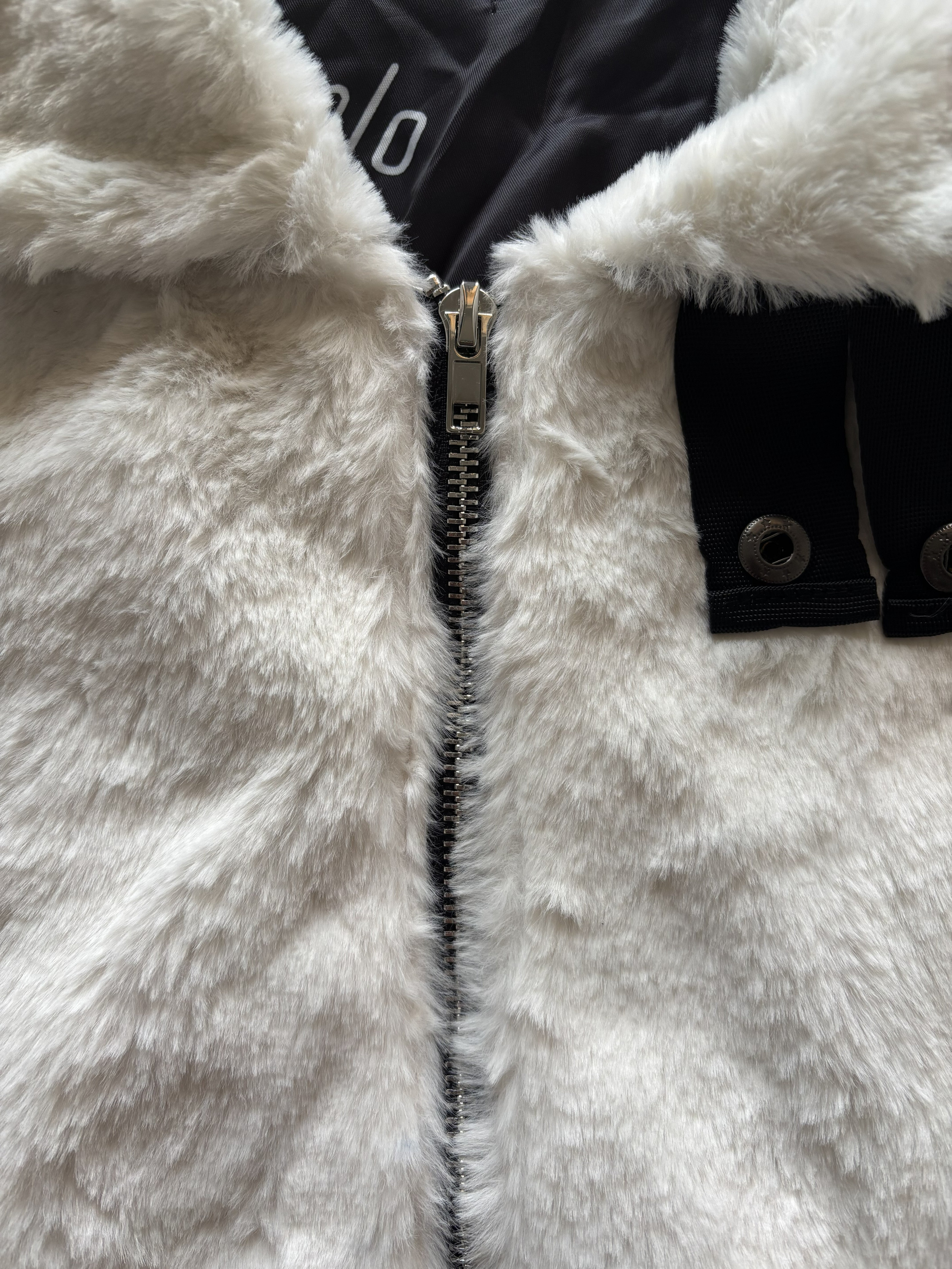 Furry high neck jacket