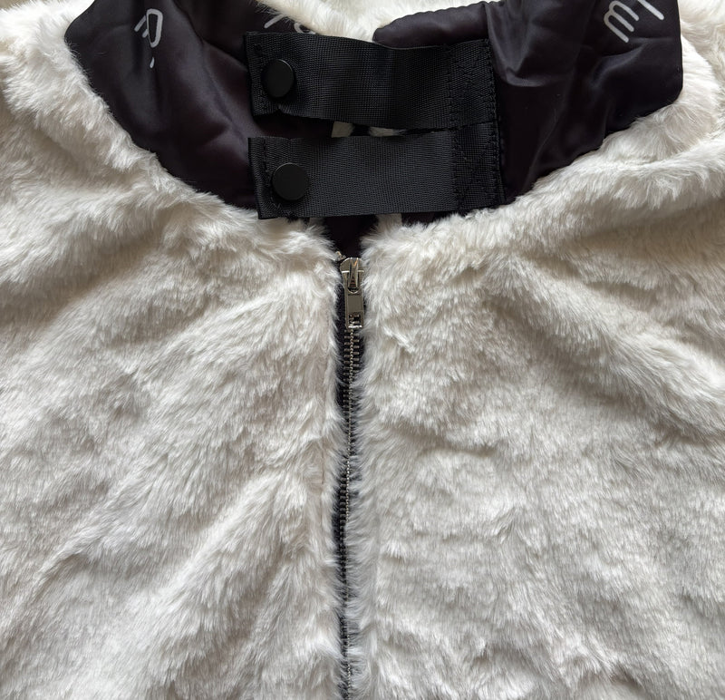 Furry high neck jacket