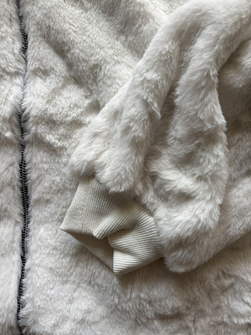 Furry high neck jacket