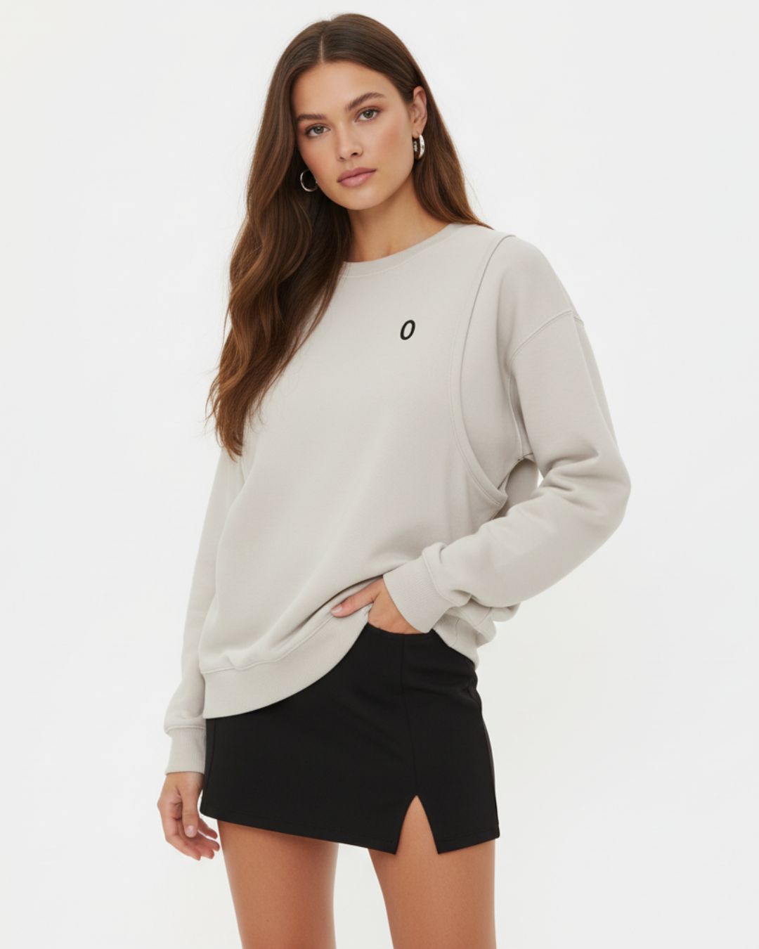 O - Sweatshirt - Beige