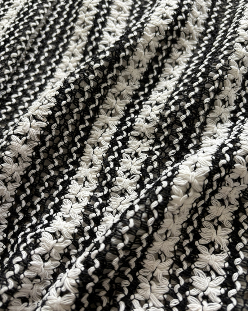 Black and White Knitted Shirt