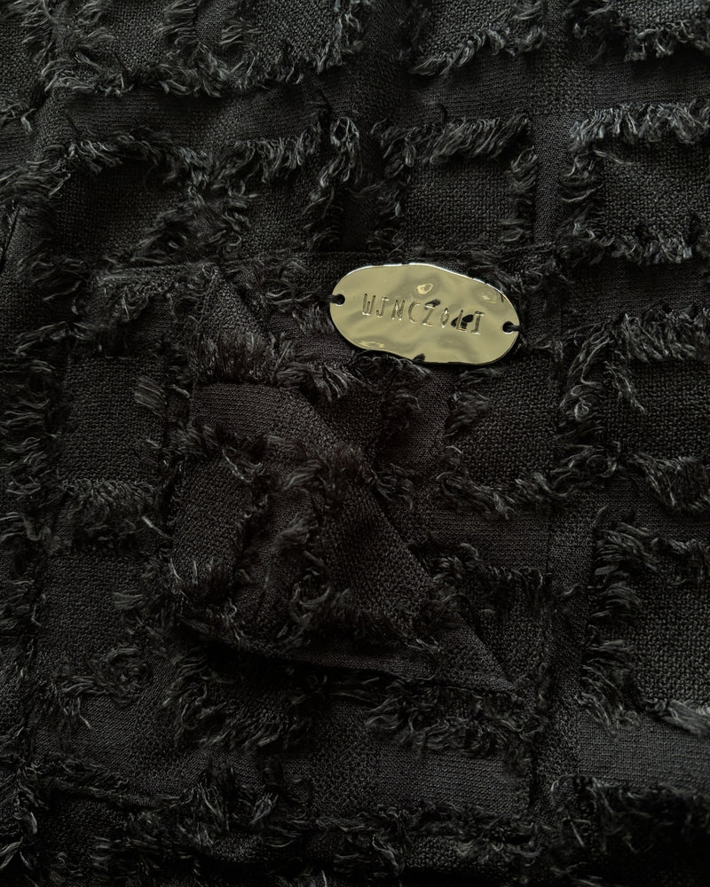 Black threaded Torned Pocket Shirt